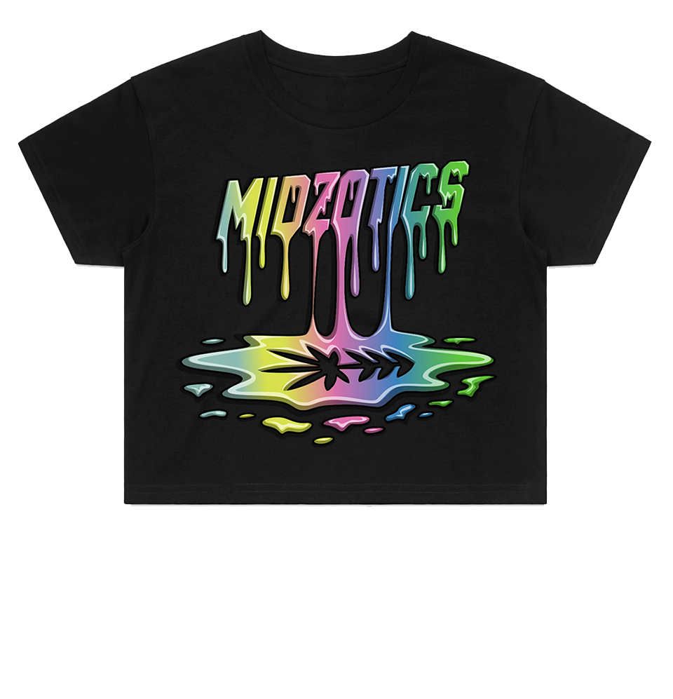 DRIP LOGO CROP TEE - BLACK - MIDZOTICS