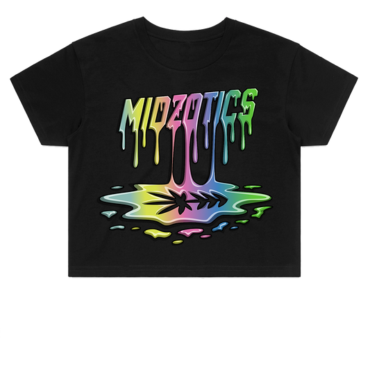 DRIP LOGO CROP TEE - BLACK - MIDZOTICS